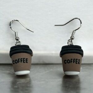 Clay Coffee Cup Earrings